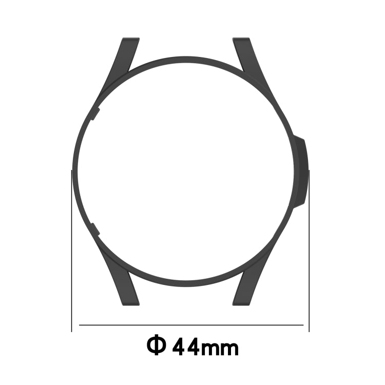 For Samsung Galaxy Watch4 44mm Half Coverage Hollowed PC Protective Case(Rose Gold) - Watch Cases by buy2fix | Online Shopping UK | buy2fix