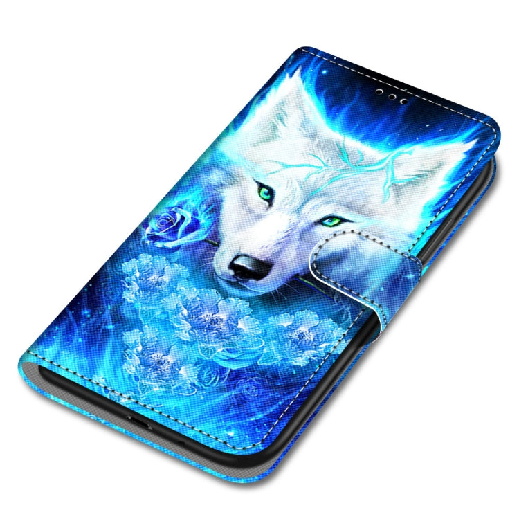 For Huawei P50 Pro Coloured Drawing Cross Texture Horizontal Flip PU Leather Case with Holder & Card Slots & Wallet & Lanyard(Dick Rose Wolf) - Huawei Cases by buy2fix | Online Shopping UK | buy2fix