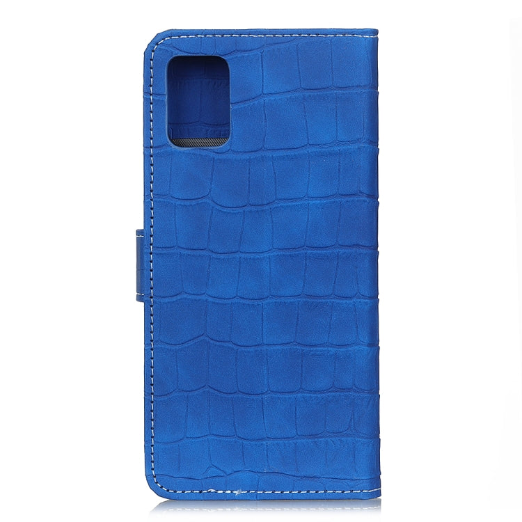 For Galaxy A51 Crocodile Texture Horizontal Flip Leather Case with Holder & Card Slots & Wallet(Blue) - Huawei Cases by buy2fix | Online Shopping UK | buy2fix