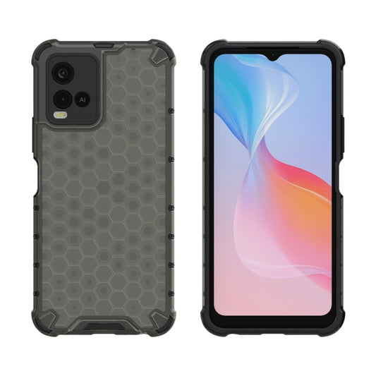 For vivo Y21 Shockproof Honeycomb PC + TPU Case(Black) - vivo Cases by buy2fix | Online Shopping UK | buy2fix