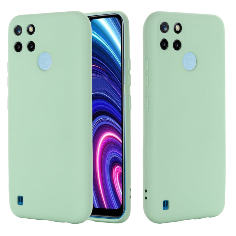 For OPPO Realme C21Y Foreign Version Solid Color Liquid Silicone Dropproof Full Coverage Protective Case(Green) - Realme Cases by buy2fix | Online Shopping UK | buy2fix