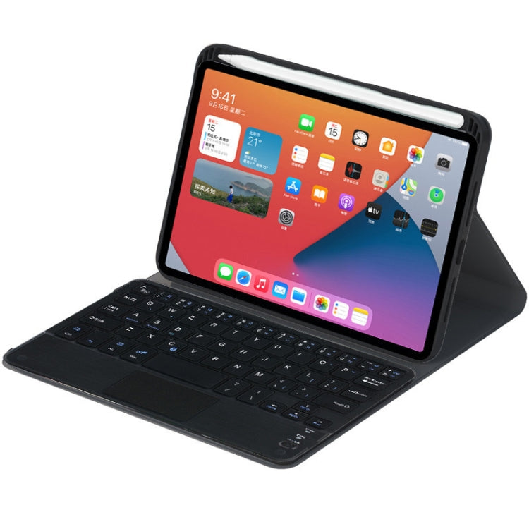 HK006C Detachable Bluetooth Keyboard Leather Tablet Case with Touchpad & Holder for iPad mini 6(Black) - For iPad mini by buy2fix | Online Shopping UK | buy2fix