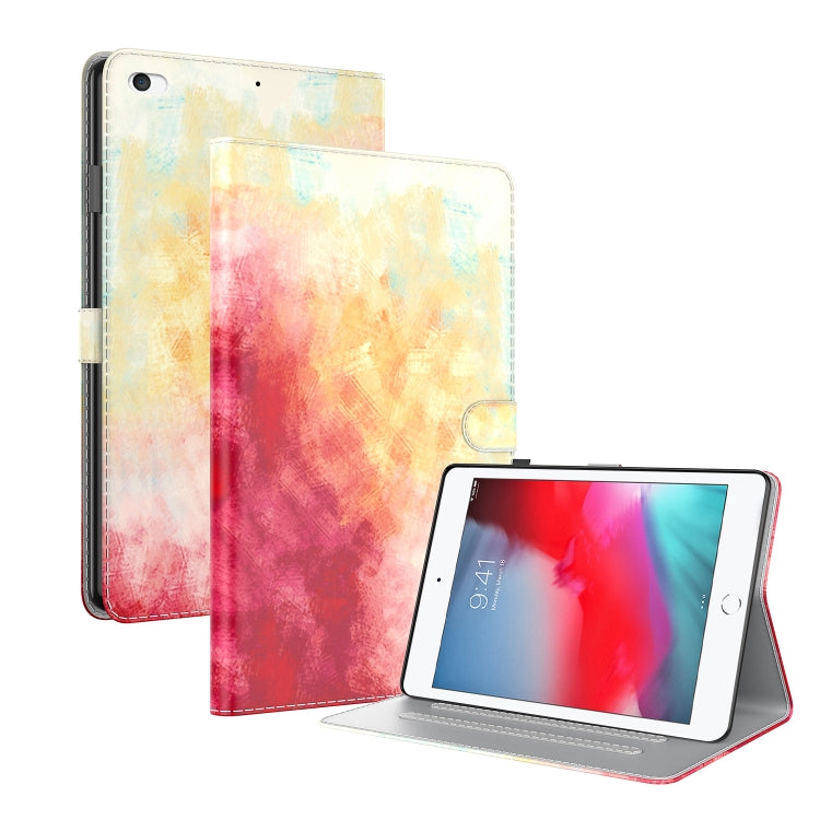 Watercolor Pattern Skin Feel Magnetic Horizontal Flip PU Leather Case with Holder & Card Slots & Photo Frame & Sleep / Wake-up Function For iPad mini 5 / 4 / 3 / 2 / 1(Spring Cherry) - iPad mini (2019) / mini 5 Cases by buy2fix | Online Shopping UK | buy2fix