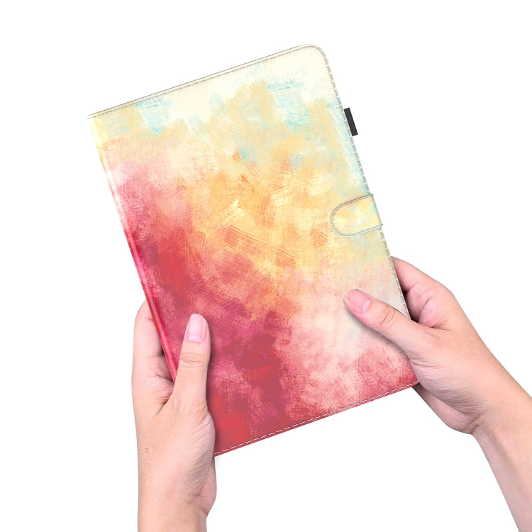 Watercolor Pattern Skin Feel Magnetic Horizontal Flip PU Leather Case with Holder & Card Slots & Photo Frame & Sleep / Wake-up Function For iPad mini 5 / 4 / 3 / 2 / 1(Spring Cherry) - iPad mini (2019) / mini 5 Cases by buy2fix | Online Shopping UK | buy2fix