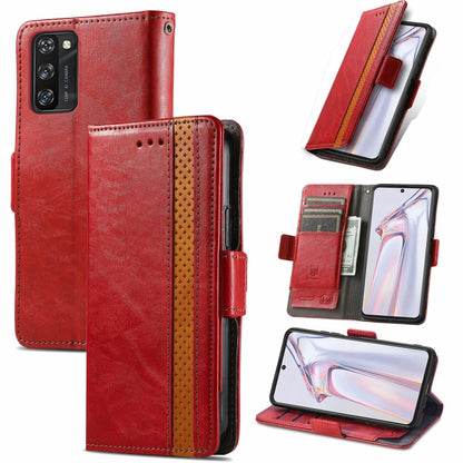 For Blackview A100 CaseNeo Business Splicing Dual Magnetic Buckle Horizontal Flip PU Leather Case with Holder & Card Slots & Wallet(Red) - More Brand by buy2fix | Online Shopping UK | buy2fix