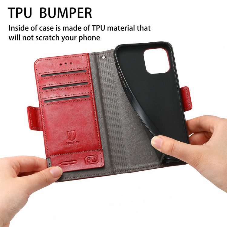 For Blackview A100 CaseNeo Business Splicing Dual Magnetic Buckle Horizontal Flip PU Leather Case with Holder & Card Slots & Wallet(Red) - More Brand by buy2fix | Online Shopping UK | buy2fix