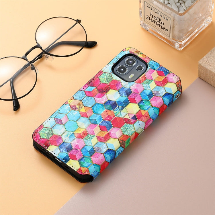 For Motorola Edge 20 Lite Colorful Magnetic Horizontal Flip PU Leather Case with Holder & Card Slot & Wallet(Magic Space) - Motorola Cases by buy2fix | Online Shopping UK | buy2fix