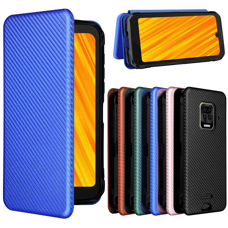 For Doogee S59 / S59 Pro Carbon Fiber Texture Horizontal Flip TPU + PC + PU Leather Case with Card Slot(Blue) - More Brand by buy2fix | Online Shopping UK | buy2fix