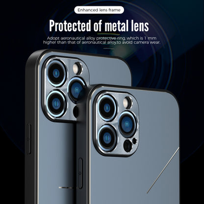 For iPhone 13 Pro R-JUST RJ-52 3-Line Style Metal TPU Shockproof Protective Case (Black) - iPhone 13 Pro Cases by R-JUST | Online Shopping UK | buy2fix