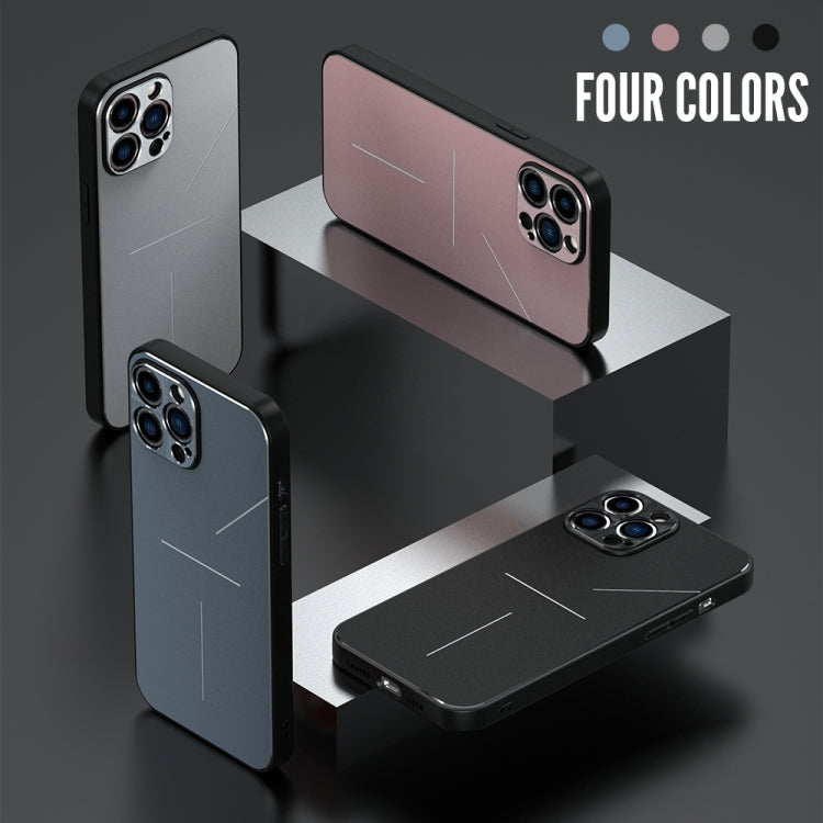 For iPhone 13 Pro Max R-JUST RJ-52 3-Line Style Metal TPU Shockproof Protective Case (Black) - iPhone 13 Pro Max Cases by R-JUST | Online Shopping UK | buy2fix