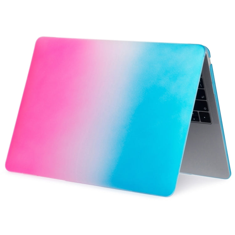 Laptop Rainbow Pattern PC Protective Case For MacBook Pro 14.2 inch A2442 2021(Pink + Water Blue) - MacBook Pro Cases by buy2fix | Online Shopping UK | buy2fix