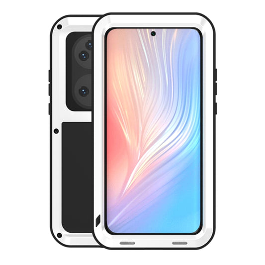 For Huawei P50 Pro LOVE MEI Metal Shockproof Waterproof Dustproof Protective Phone Case without Glass(White) - Huawei Cases by LOVE MEI | Online Shopping UK | buy2fix