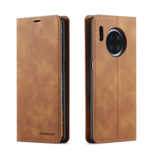 For Huawei Mate 30 Pro Forwenw Dream Series Oil Edge Strong Magnetism Horizontal Flip Leather Case with Holder & Card Slots & Wallet & Photo Frame(Brown) - Huawei Cases by Forwenw | Online Shopping UK | buy2fix