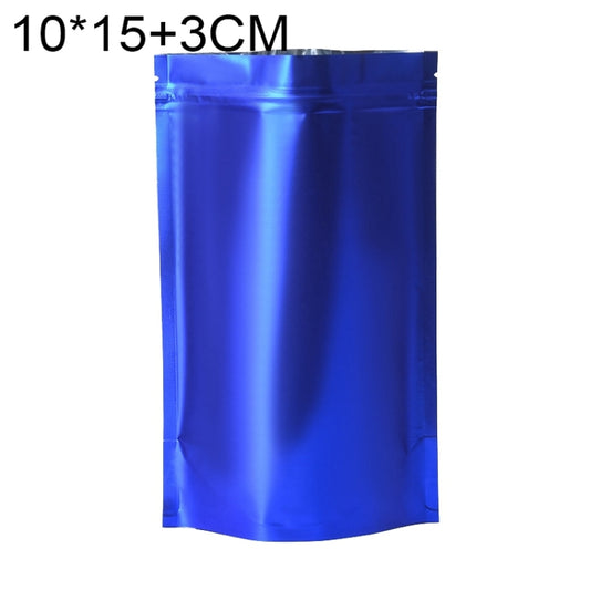 100 PCS/Set Matte Aluminum Foil Snack Stand-up Pouch, Size:10x15+3cm(Blue) - Preservation Supplies by buy2fix | Online Shopping UK | buy2fix