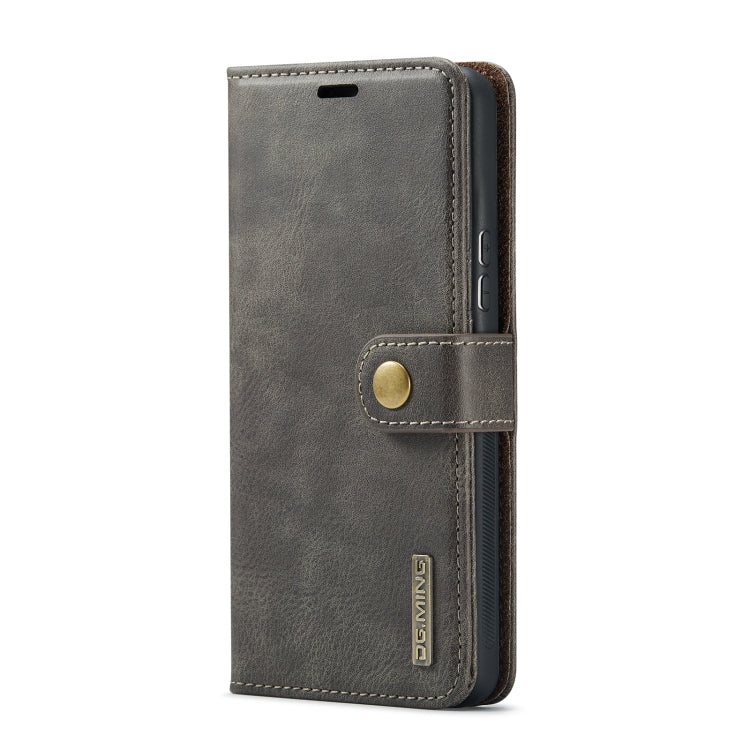 For Samsung Galaxy A53 5G DG.MING Crazy Horse Texture Detachable Magnetic Leather Phone Case(Grey) - Galaxy Phone Cases by DG.MING | Online Shopping UK | buy2fix