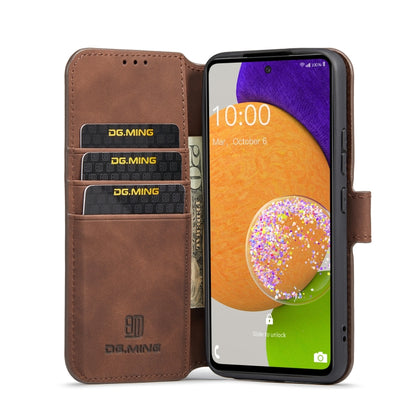 For Samsung Galaxy A53 5G DG.MING Retro Oil Side Horizontal Flip Leather Case with Holder & Card Slots & Wallet(Coffee) - Galaxy Phone Cases by DG.MING | Online Shopping UK | buy2fix