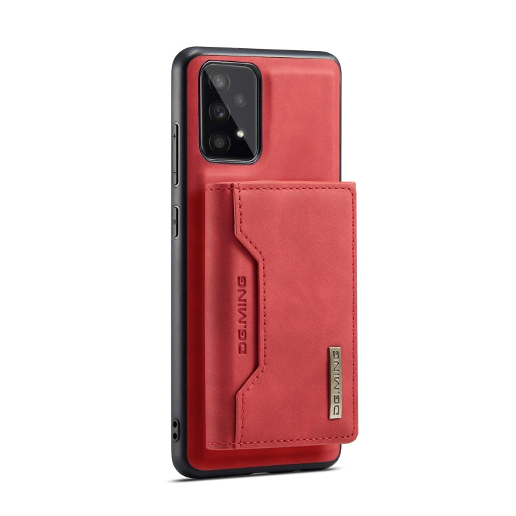 For Samsung Galaxy A53 5G DG.MING M2 Series 3-Fold Multi Card Bag Phone Case(Red) - Galaxy Phone Cases by DG.MING | Online Shopping UK | buy2fix