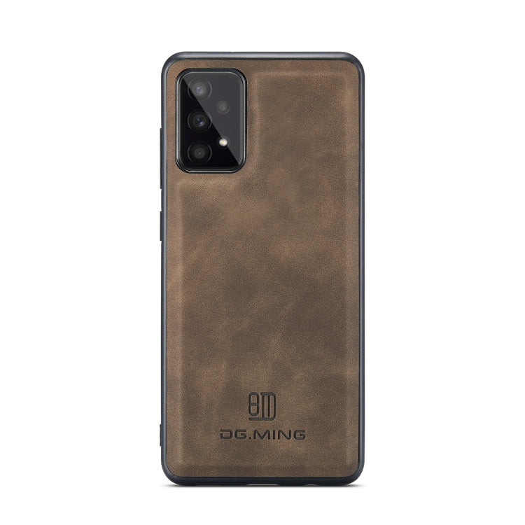 For Samsung Galaxy A53 5G DG.MING M2 Series 3-Fold Multi Card Bag Phone Case(Coffee) - Galaxy Phone Cases by DG.MING | Online Shopping UK | buy2fix