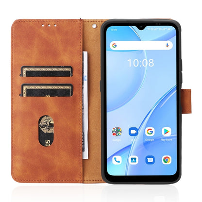 For Umidigi Power 5S Skin Feel Magnetic Buckle Calf Texture PU Phone Case(Brown) - Doogee Cases by buy2fix | Online Shopping UK | buy2fix