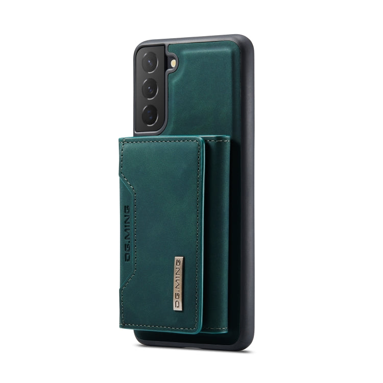 For Samsung Galaxy S22 5G DG.MING M2 Series 3-Fold Multi Card Bag Back Cover Phone Case(Green) - Galaxy S22 5G Cases by DG.MING | Online Shopping UK | buy2fix