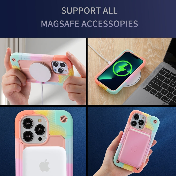 For iPhone 13 Pro Colorful Magsafe Magnetic Phone Case (Colorful Rose Gold) - iPhone 13 Pro Cases by buy2fix | Online Shopping UK | buy2fix