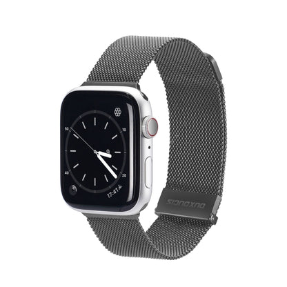 DUX DUCIS Milanese Watchband For Apple Watch Series 9&8&7 45mm / SE 3&SE 2&6&SE&5&4 44mm / 3&2&1 42mm(Gun Grey) - Watch Bands by DUX DUCIS | Online Shopping UK | buy2fix