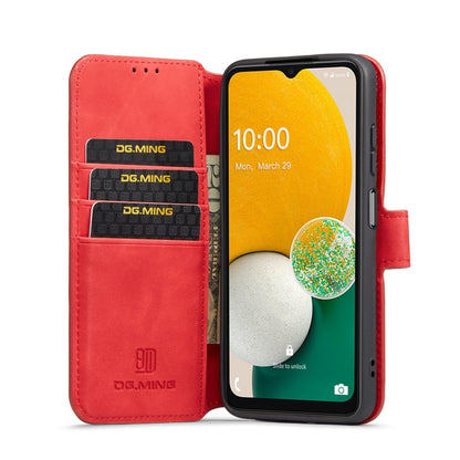 For Samsung Galaxy A13 5G DG.MING Retro Oil Edge Flip Leather Phone Case(Red) - Galaxy Phone Cases by DG.MING | Online Shopping UK | buy2fix