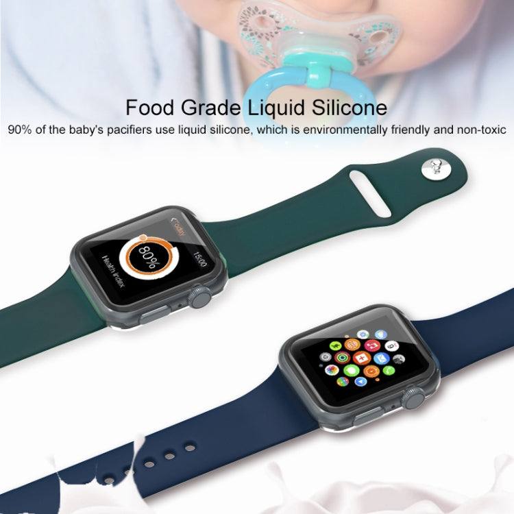 For Apple Watch Ultra 49mm&Watch Ultra 2 49mm / Series 9&8&7 45mm / SE 3&SE 2&6&SE&5&4 44mm / 3&2&1 42mm Mutural Liquid Silicone Watch Band(Orange) - Watch Bands by Mutural | Online Shopping UK | buy2fix