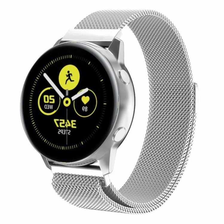 For Galaxy Watch Active Milanese Watch Band(Silver) - Watch Bands by buy2fix | Online Shopping UK | buy2fix