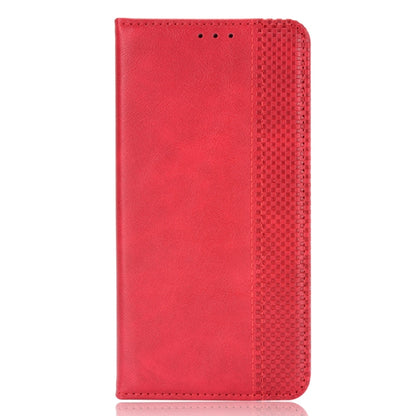 For Blackview A55 Pro Magnetic Buckle Retro Texture Leather Phone Case(Red) - More Brand by buy2fix | Online Shopping UK | buy2fix