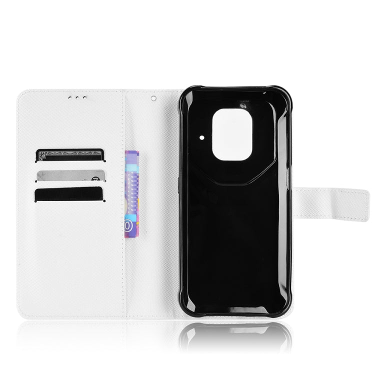 For Ulefone Power Armor 14 / 14 Pro Diamond Texture Leather Phone Case(White) - Ulefone Cases by buy2fix | Online Shopping UK | buy2fix