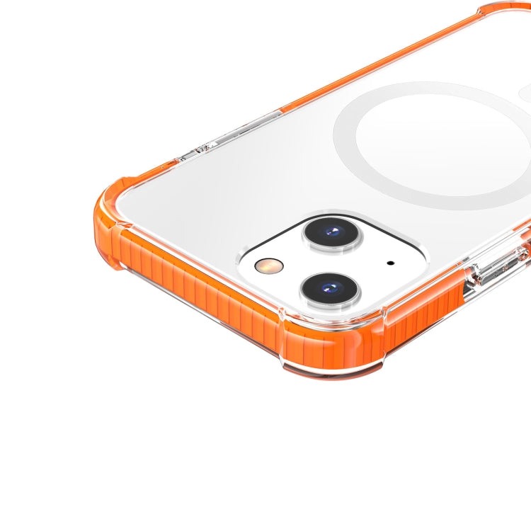 For iPhone 13 Magsafe Magnetic Acrylic Shockproof Phone Case(Orange) - iPhone 13 Cases by buy2fix | Online Shopping UK | buy2fix