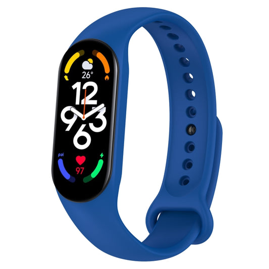 For Xiaomi Mi Band 7 / 7NFC / 6 / 6 NFC / 5 / 5 NFC / Amazfit Band 5 Official Silicone Watch Band(Noble Blue) - Watch Bands by buy2fix | Online Shopping UK | buy2fix