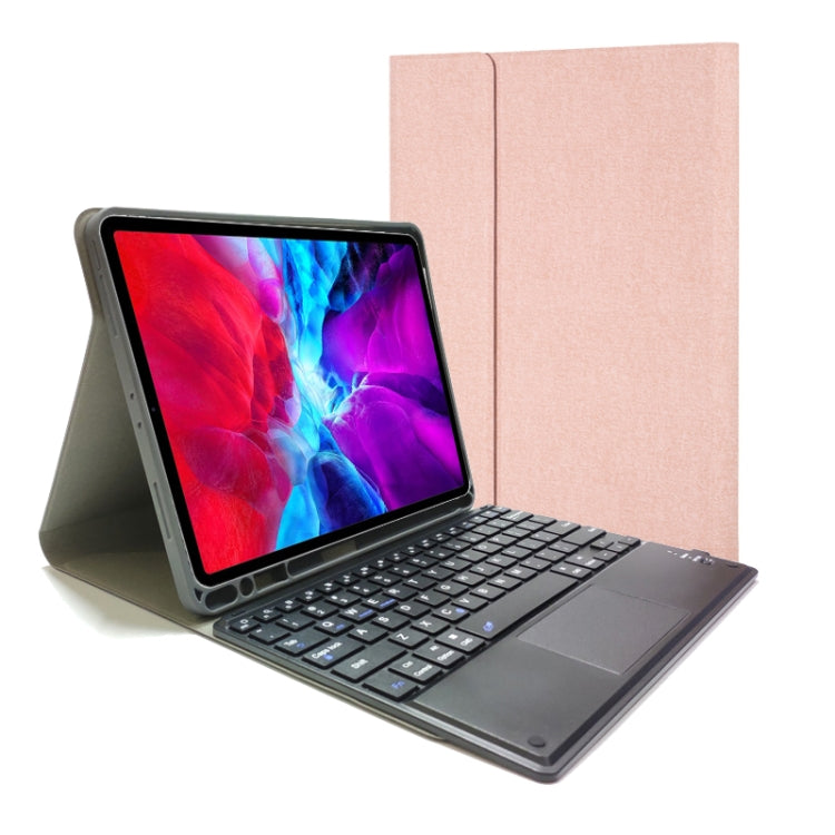 RK11C Detachable Touch Bluetooth Keyboard TPU Horizontal Flip Leather Tablet Case for iPad Pro 11 2020 / 2018 with Holder & Pen Slot(Rose Gold) - For iPad Pro by buy2fix | Online Shopping UK | buy2fix