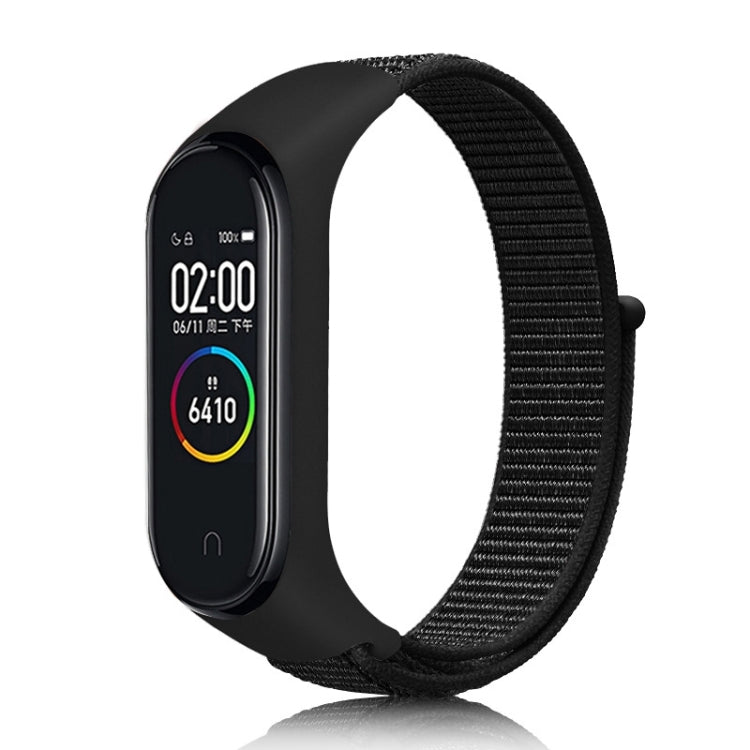 For Xiaomi Mi Band 7 Nylon Weave Watch Band(Solid Black) - Watch Bands by buy2fix | Online Shopping UK | buy2fix