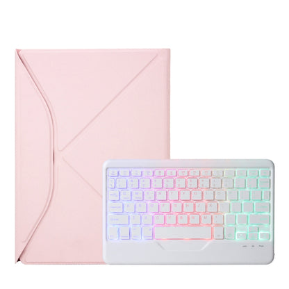 Z102BS Pen Slot Backlight Bluetooth Keyboard Leather Tablet Case For iPad 10.2 2021/2020/2019(Pink) - Universal by buy2fix | Online Shopping UK | buy2fix