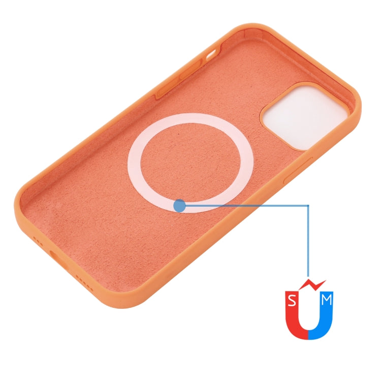 For iPhone 14 Shockproof Silicone Magsafe Case (Gold Orange) - iPhone 14 Cases by buy2fix | Online Shopping UK | buy2fix