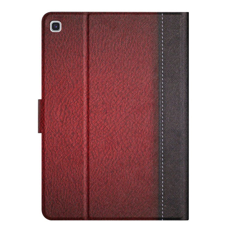 For Samsung Galaxy Tab A7 10.4 2020 T500 Stitching Solid Color Smart Leather Tablet Case(Red) - Other Galaxy Tab PC by buy2fix | Online Shopping UK | buy2fix