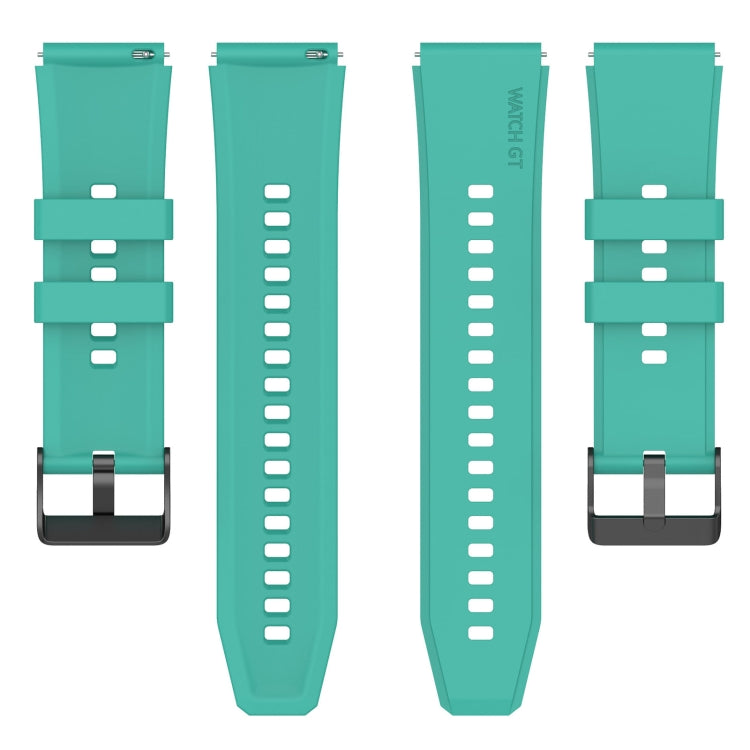 For Samsung Galaxy Watch 5 40mm 20mm Black Buckle Step Silicone Watch Band(Teal) - Watch Bands by buy2fix | Online Shopping UK | buy2fix