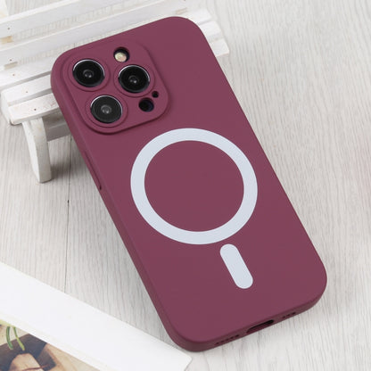 For iPhone 14 Pro Liquid Silicone Magsafe Phone Case (Wine Red) - iPhone 14 Pro Cases by buy2fix | Online Shopping UK | buy2fix