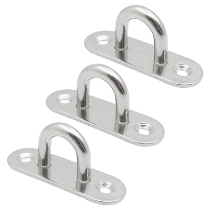 3 PCS 8mm 316 Stainless Steel Ship Oval Door Hinges Buckle - Marine Accessories & Parts by buy2fix | Online Shopping UK | buy2fix