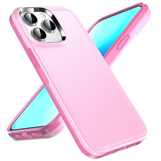 For iPhone 12 Pro Double Solid Color Armor Phone Case(Pink) - iPhone 12 / 12 Pro Cases by buy2fix | Online Shopping UK | buy2fix