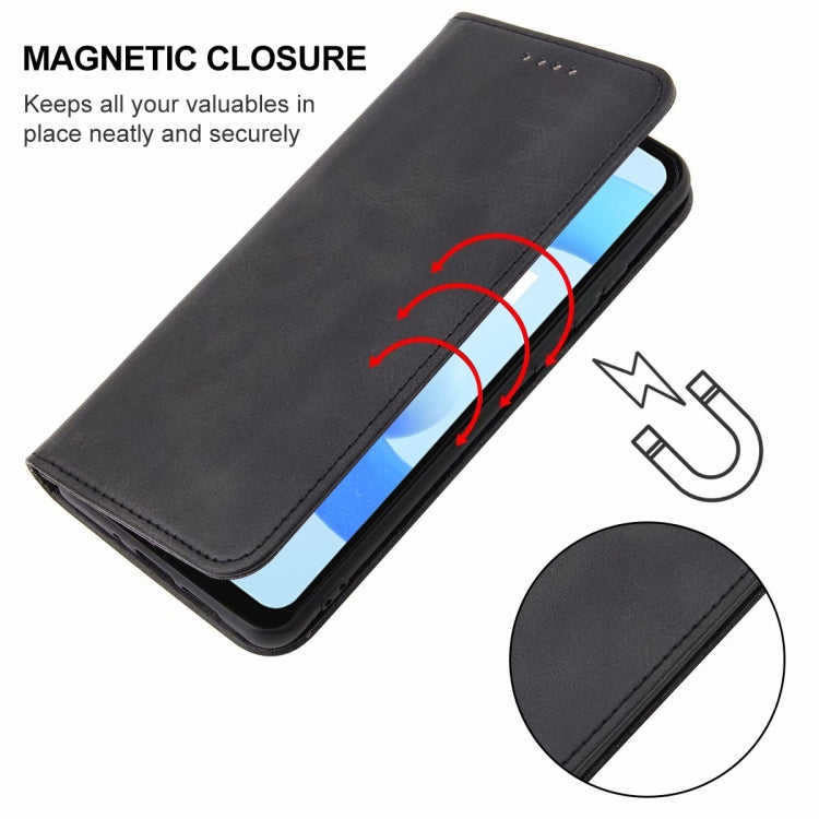 For Realme C11 2021 Magnetic Closure Leather Phone Case(Black) - Realme Cases by buy2fix | Online Shopping UK | buy2fix