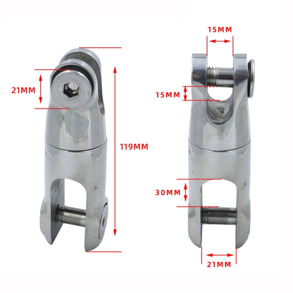 Two Stage10-12mm 316 Stainless Steel Marine Anchor Rotary Joint - Marine Accessories & Parts by buy2fix | Online Shopping UK | buy2fix