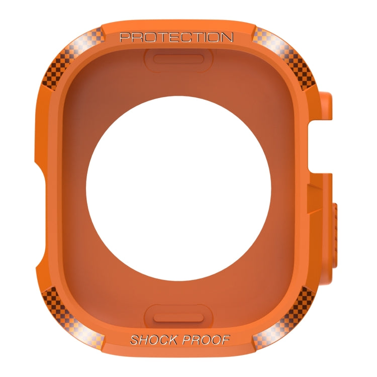 Carbon Fiber Shockproof Case For Apple Watch Ultra 49mm(Orange) - Watch Cases by buy2fix | Online Shopping UK | buy2fix