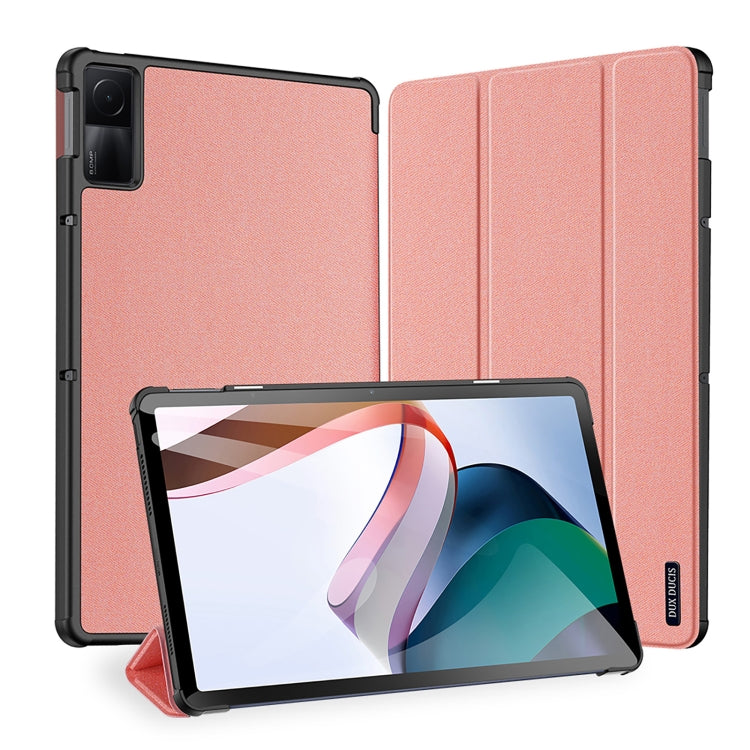 For Xiaomi Redmi Pad 10.61 DUX DUCIS Domo Series Magnetic Flip Leather Tablet Case(Pink) - More Tablet Cases by DUX DUCIS | Online Shopping UK | buy2fix