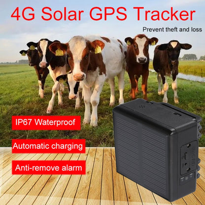 RF-V24 4G Solar GPS Tracking Locator Livestock Tracker with 4G Memory - Pet Tracker by buy2fix | Online Shopping UK | buy2fix