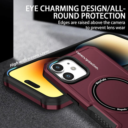 For iPhone 11 MagSafe Shockproof Armor Phone Case(Wine Red) - iPhone 11 Cases by buy2fix | Online Shopping UK | buy2fix