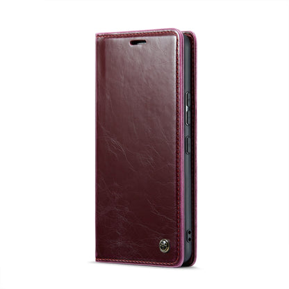 For Samsung Galaxy A53 CaseMe 003 Crazy Horse Texture Leather Phone Case(Wine Red) - Galaxy Phone Cases by CaseMe | Online Shopping UK | buy2fix