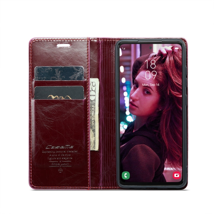 For Samsung Galaxy A53 CaseMe 003 Crazy Horse Texture Leather Phone Case(Wine Red) - Galaxy Phone Cases by CaseMe | Online Shopping UK | buy2fix